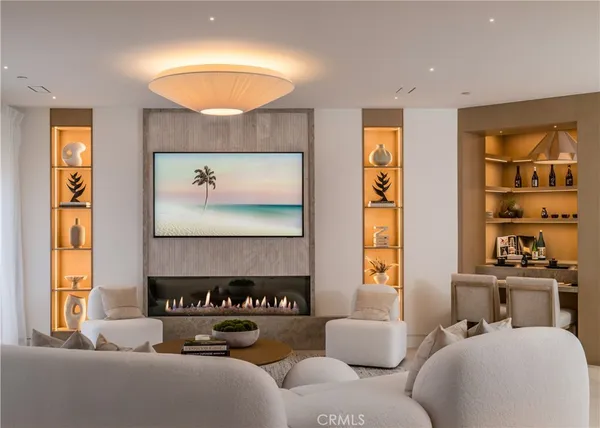 a living room with furniture and window