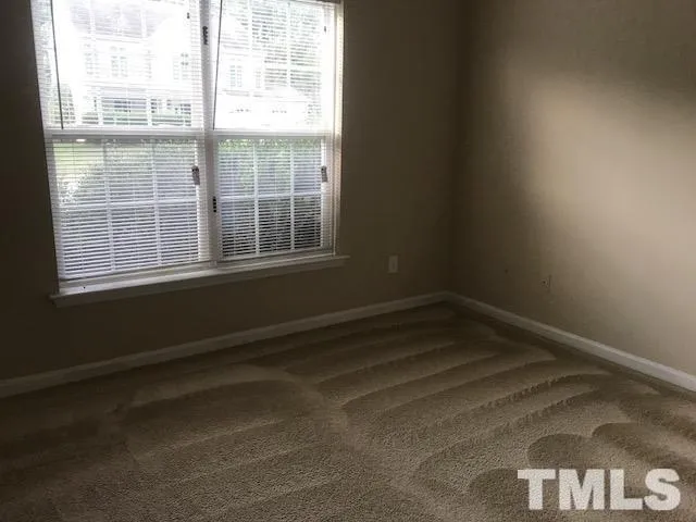 a view of a small space with a window