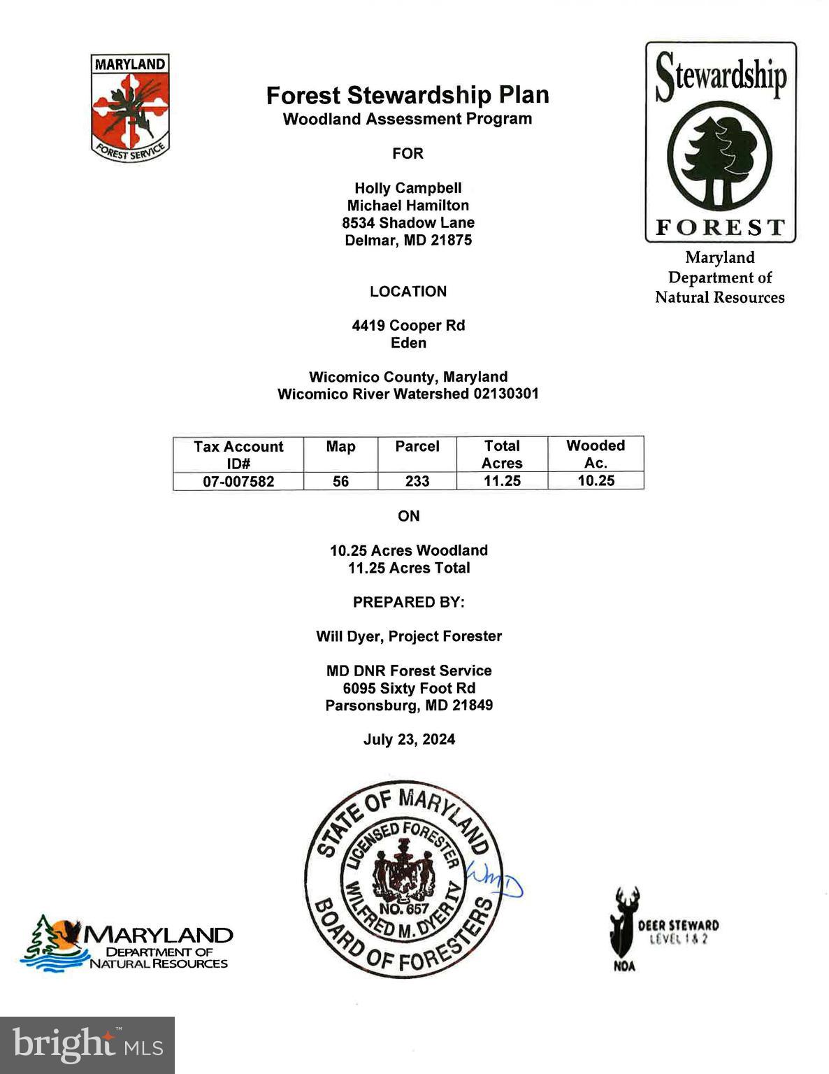 4419 Cooper Road Eden, MD 21822 - Photo 129 of 146 Forestry Plan