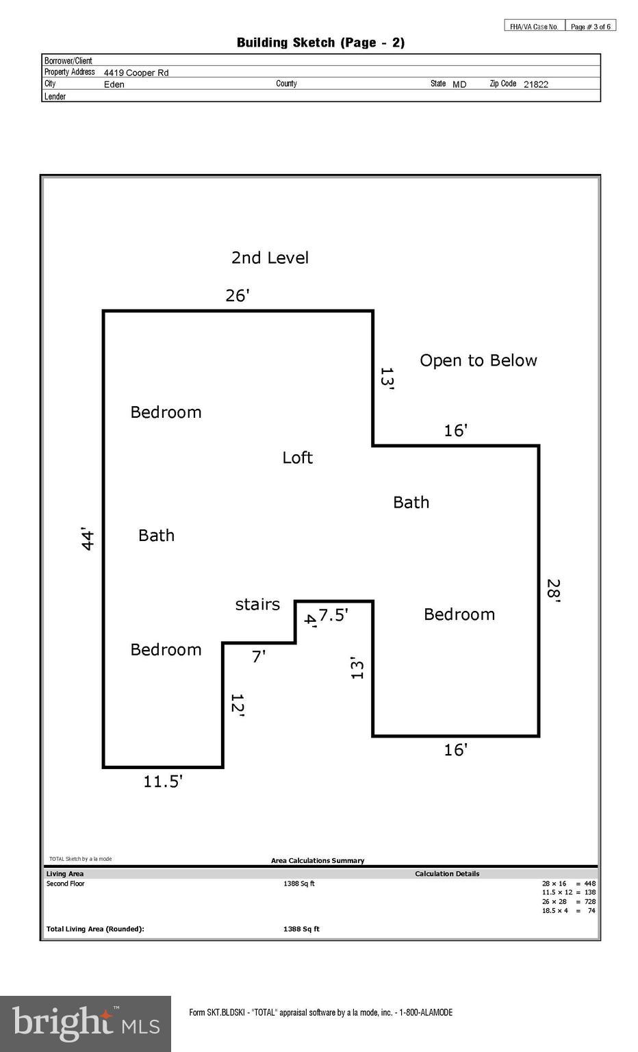 4419 Cooper Road Eden, MD 21822 - Photo 94 of 146 1388 sq ft on 2nd floor