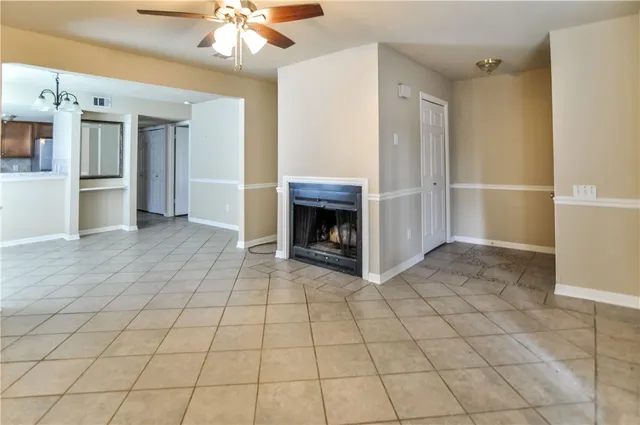 a view of a livingroom with a fireplace
