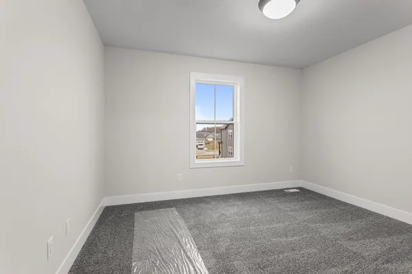 an empty room with a window