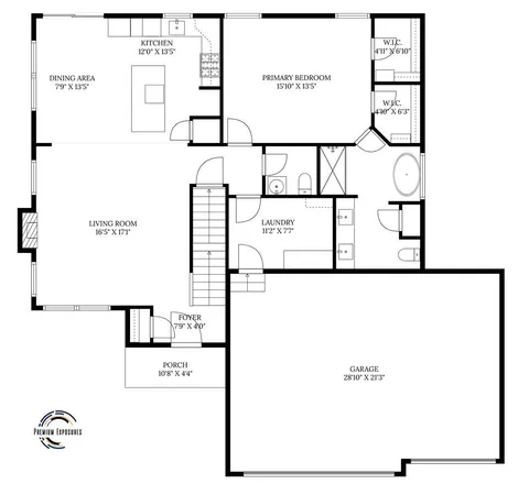 a picture of a wall with a white building