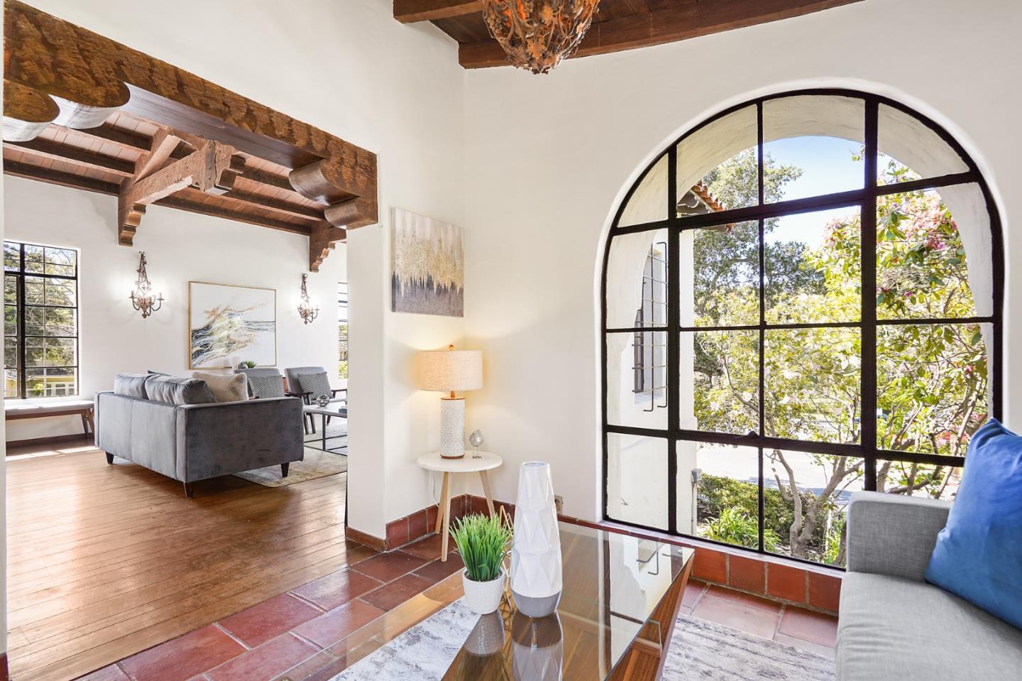 401 Parrott Drive San Mateo, CA 94402 - Photo 11 of 68 a view of living room kitchen with furniture and wooden floor