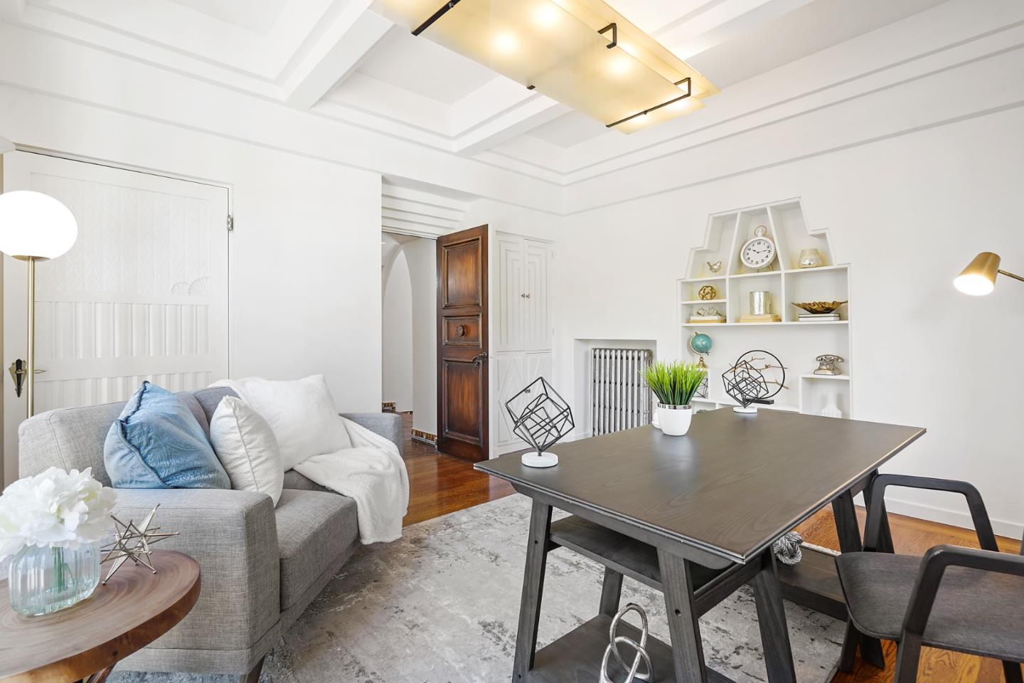 401 Parrott Drive San Mateo, CA 94402 - Photo 13 of 68 a view of a dining room with furniture and wooden floor