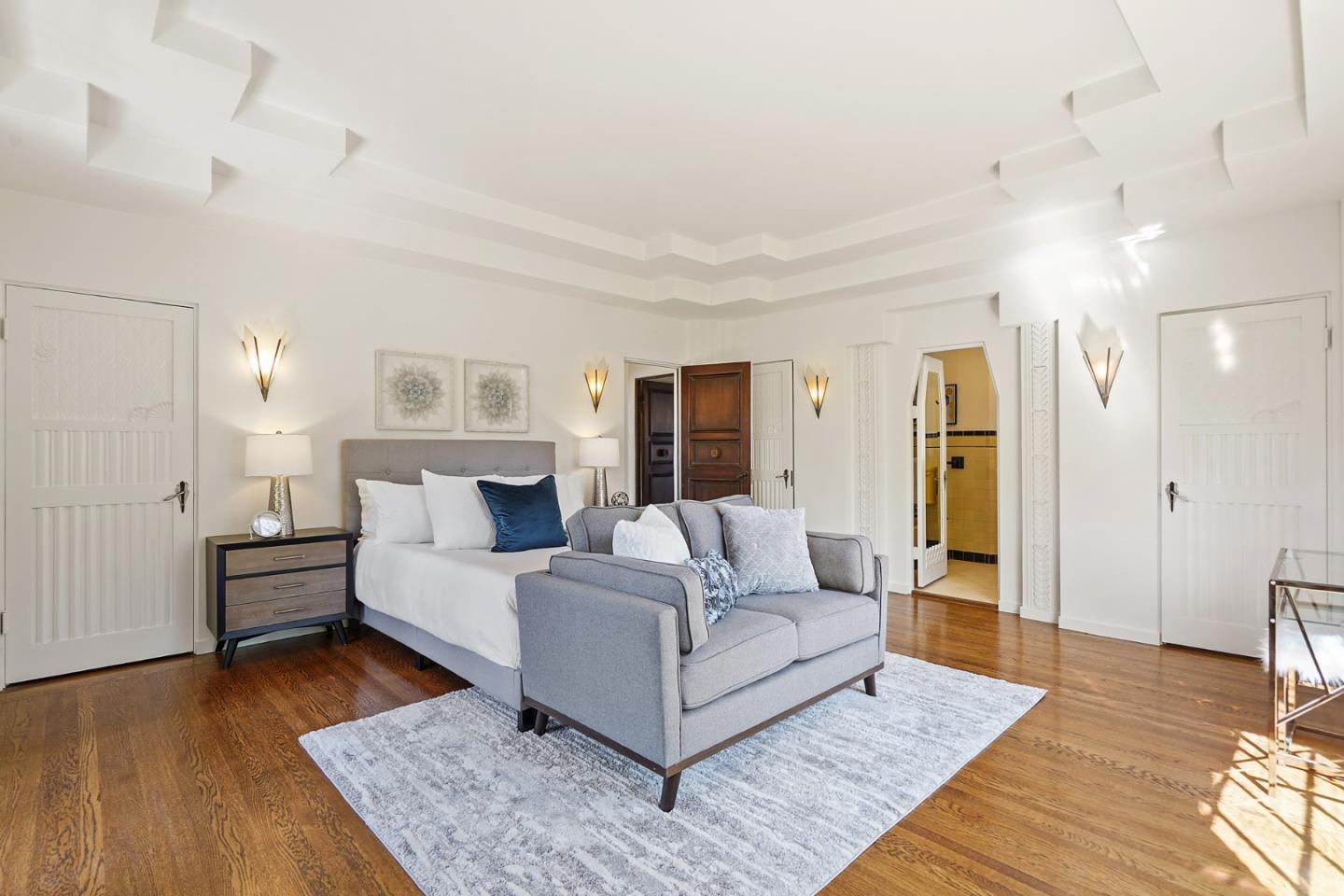 401 Parrott Drive San Mateo, CA 94402 - Photo 36 of 68 a living room with furniture and a wooden floor