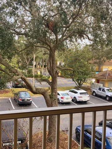 a view of a street from a window