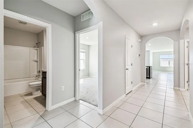 an empty room with a window