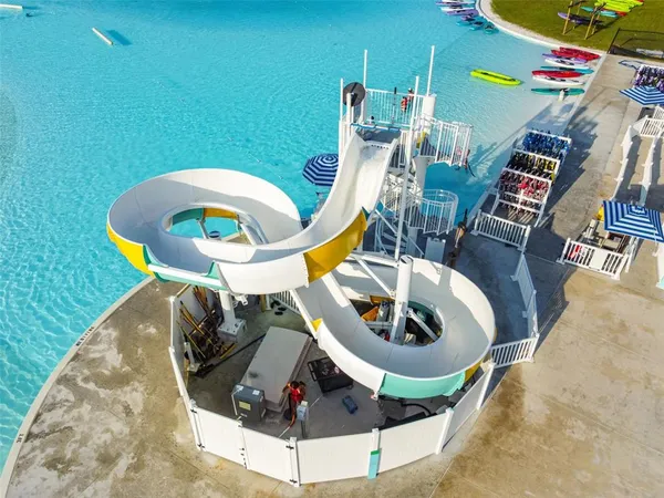 a view of a swimming pool and lake view