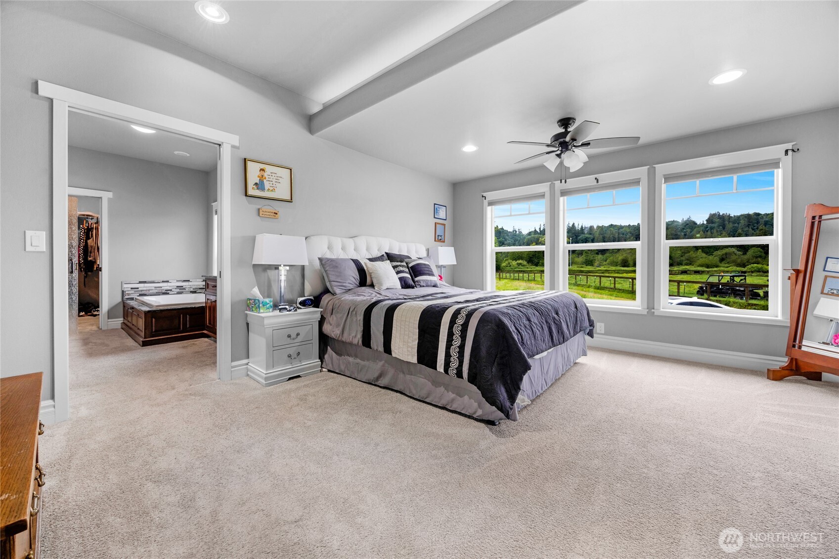26812 162nd Street Southeast Monroe, WA 98272 - Photo 14 of 40 a bedroom with a bed and a large window