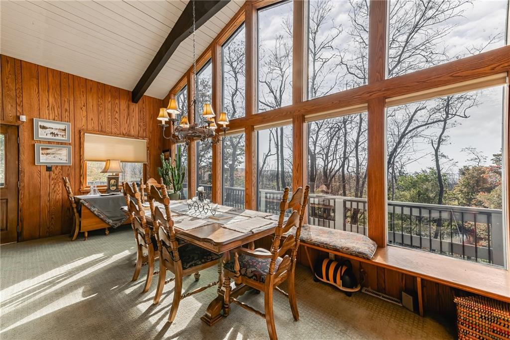 256 Alpine Heights Road Champion, PA 15622 - Photo 12 of 50 a view of a dining room with furniture window and outside view