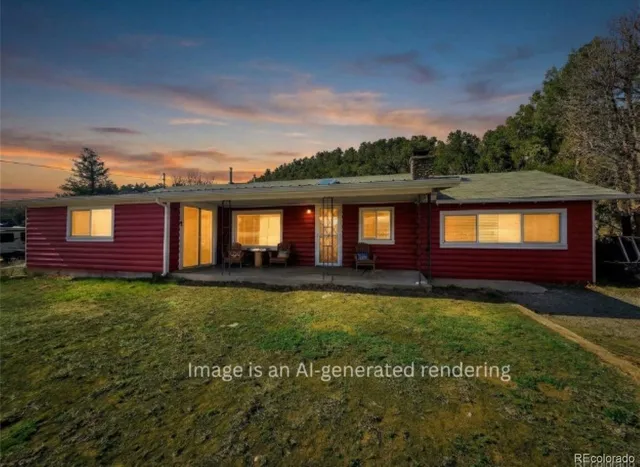 a view of a backyard with a garden