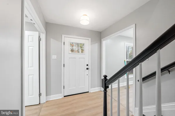 a view of an entryway with staircase