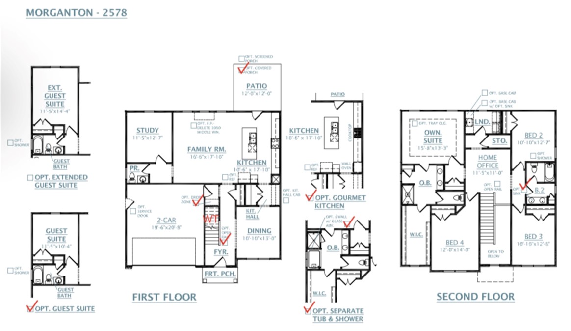 555 Hydrangea Street, Unit LOT 47 Seneca, SC 29678 - Photo 42 of 42 Explore the comprehensive first and second-floor plans, detailing the thoughtful layout of this home.