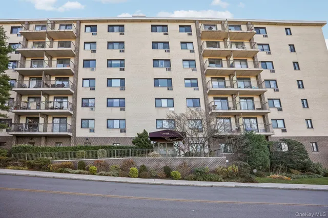 a front view of a building