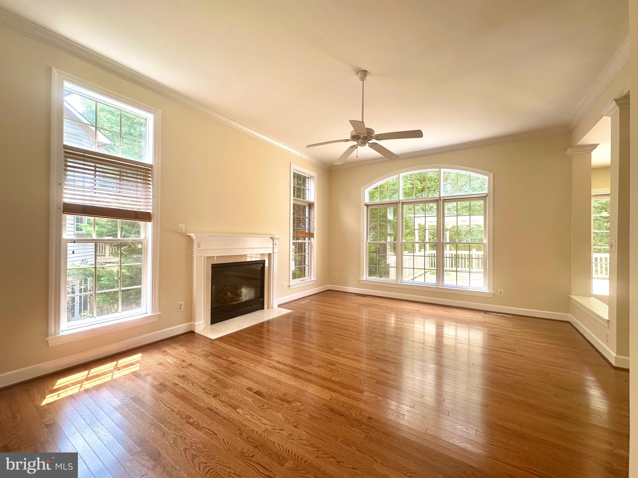 1460 Carrington Ridge Lane Vienna, VA 22182 - Photo 23 of 74 a view of an empty room with wooden floor fireplace and a window