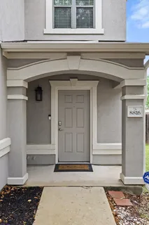 a view of a door of the house
