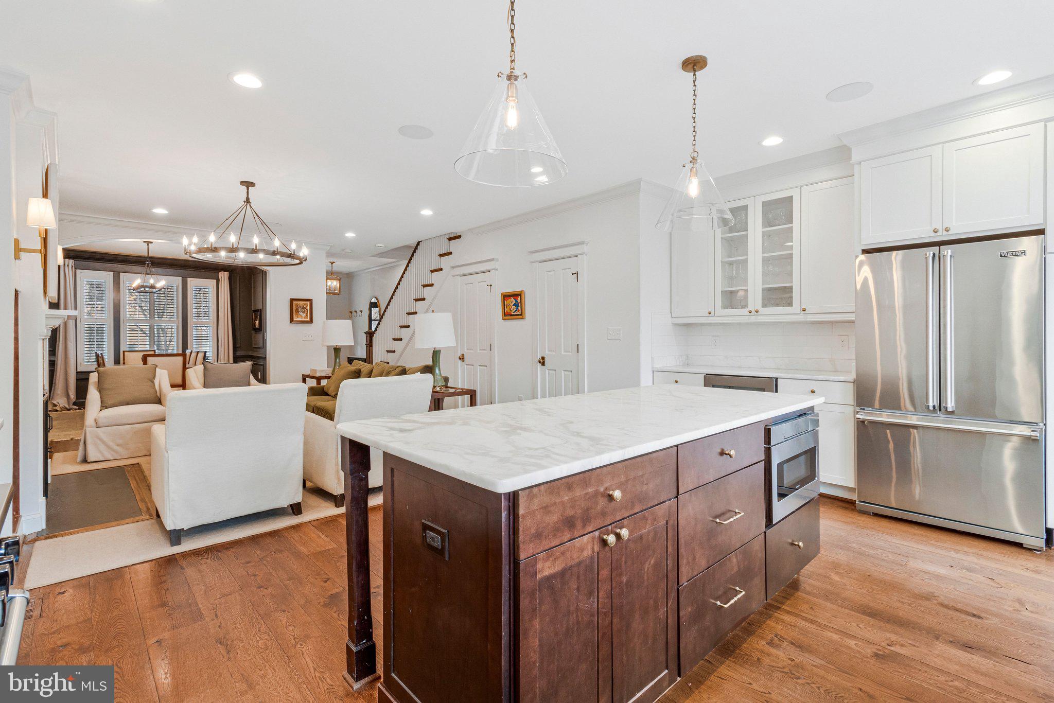 2916 18th Street Northwest Washington, DC 20009 - Photo 11 of 52 a large kitchen with kitchen island a island in it
