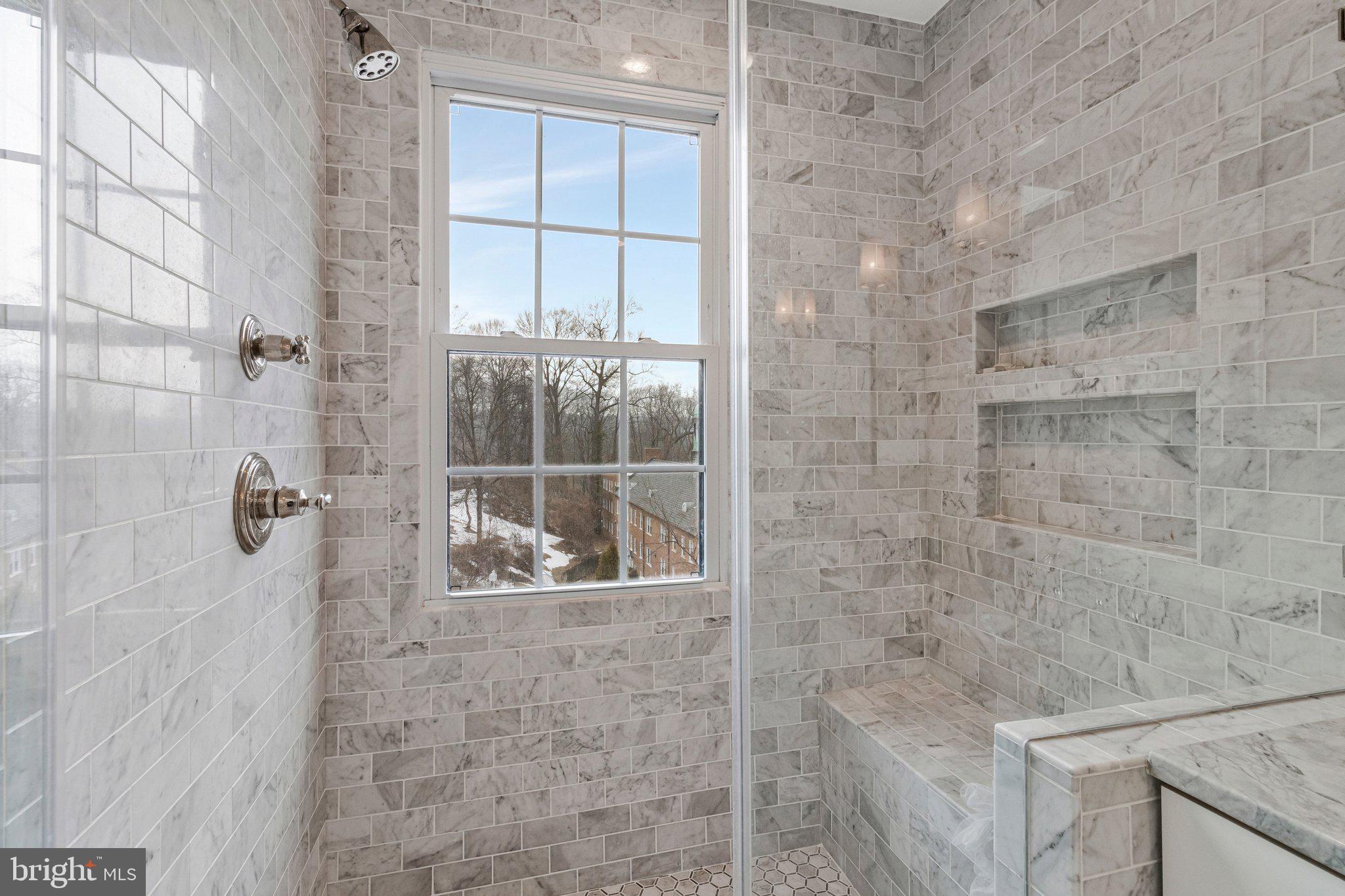 2916 18th Street Northwest Washington, DC 20009 - Photo 23 of 52 a bathroom with a granite countertop shower