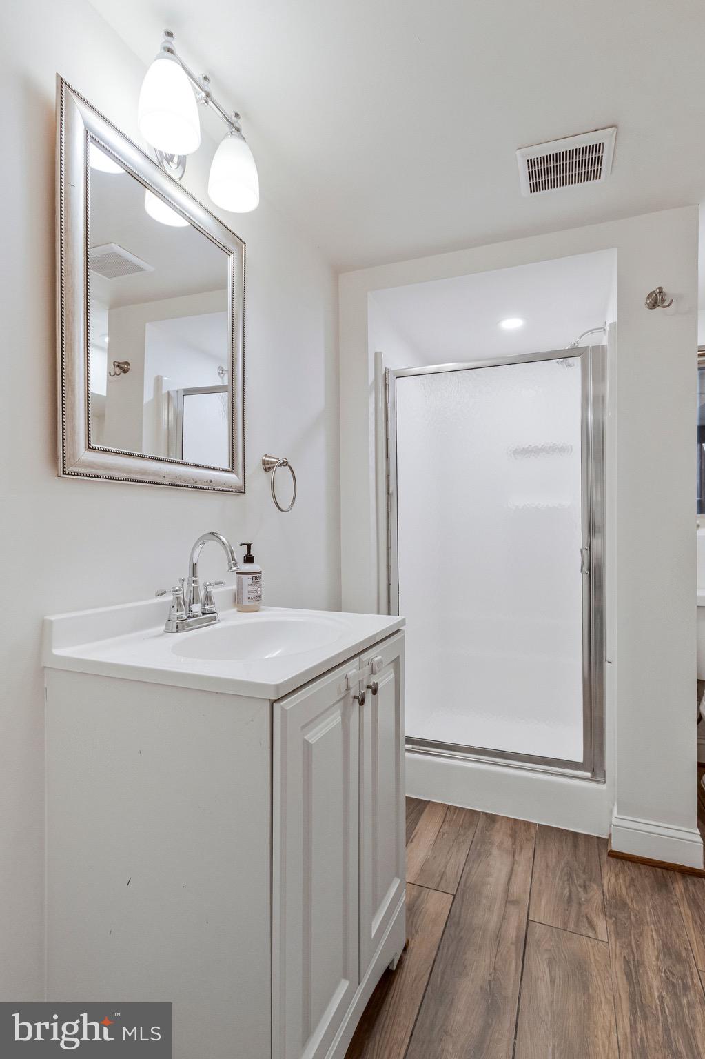 2916 18th Street Northwest Washington, DC 20009 - Photo 35 of 49 a bathroom with a sink and a mirror