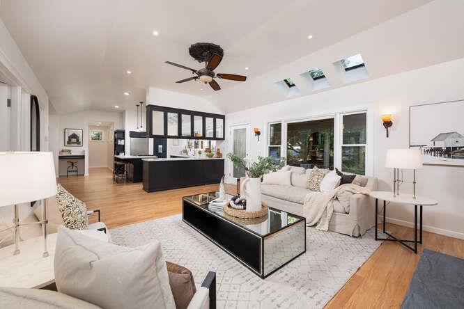 108 Ware Road Woodside, CA 94062 - Photo 13 of 56 a living room with furniture and a large window