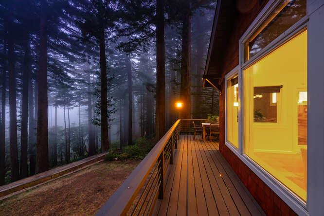 108 Ware Road Woodside, CA 94062 - Photo 21 of 56 a view of balcony with lamp