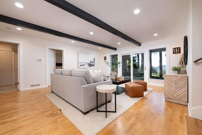 108 Ware Road Woodside, CA 94062 - Photo 30 of 56 a living room with furniture and a large window