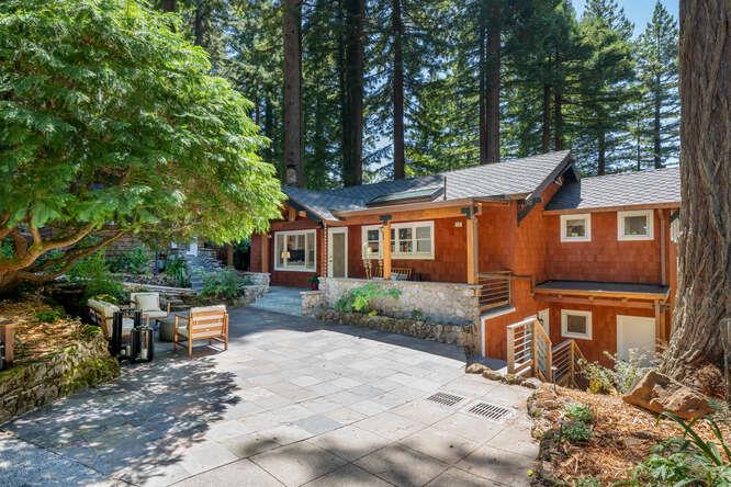 108 Ware Road Woodside, CA 94062 - Photo 8 of 56 a front view of a house with a yard