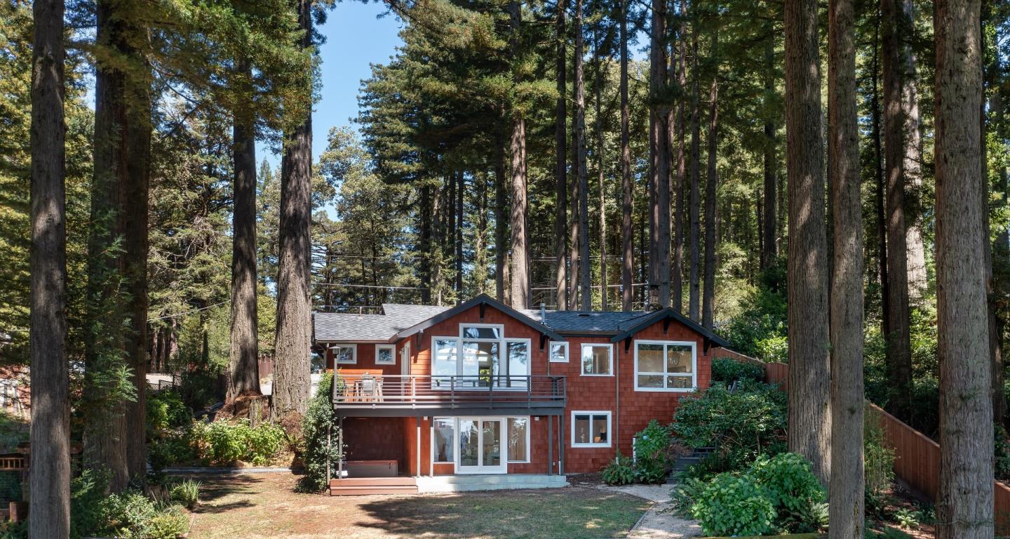 108 Ware Road Woodside, CA 94062 - Photo 10 of 56 a front view of a house with a garden