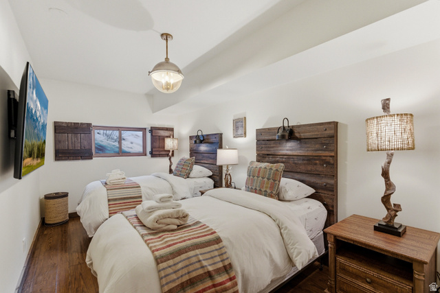 2687 Stewart Road Sundance, UT 84604 - Photo 42 of 48 Bedroom with wood finished floors and baseboards