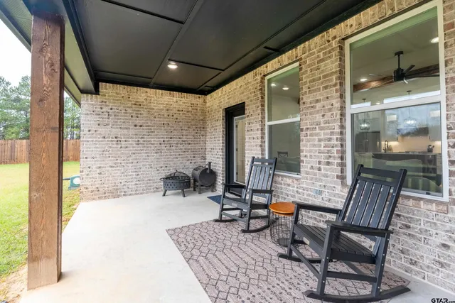 a outdoor space with chairs