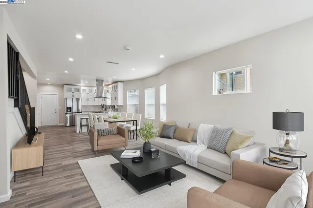a living room with furniture and a couch