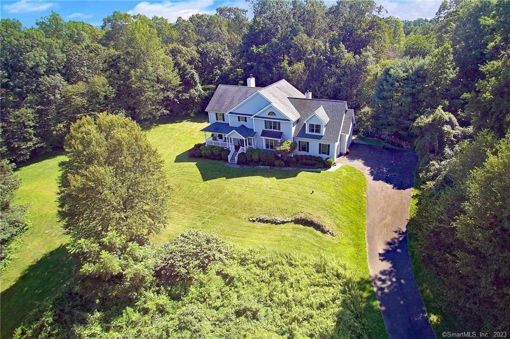 13 Bonny Road Brookfield, CT 06804 - Photo 1 of 1 a aerial view of a house with a big yard and large trees