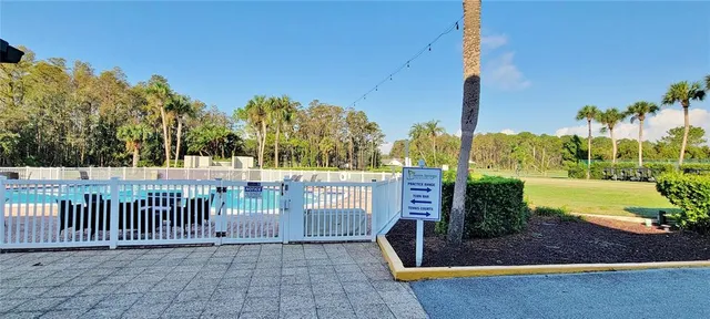 a view of a garden with a slide