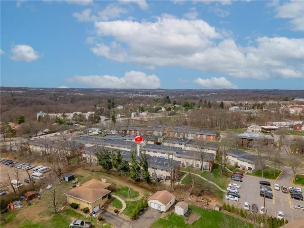 an aerial view of a city