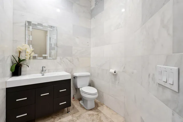 a view of an entryway with a chandelier