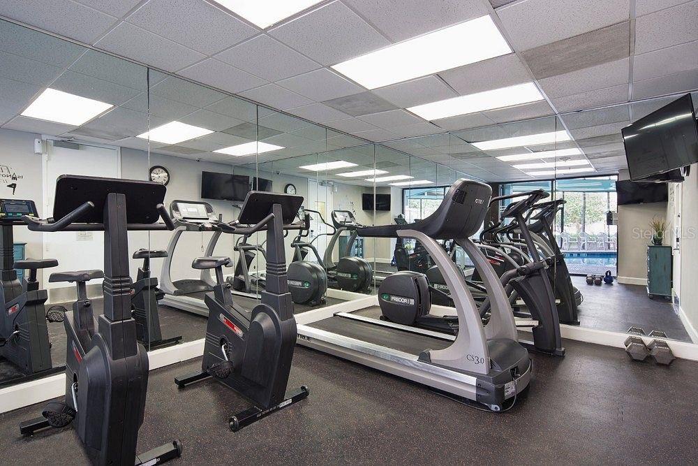 6165 Carrier Drive, Unit 1114 Orlando, FL 32819 - Photo 18 of 31 a view of a room with gym equipment