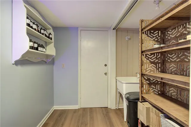 a view of outdoor space with lots of trees