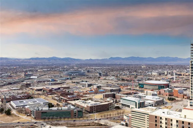 an aerial view of a city