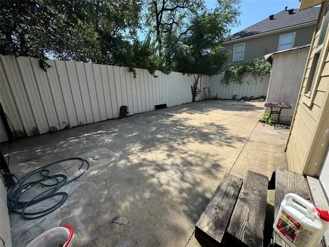 a backyard of a house