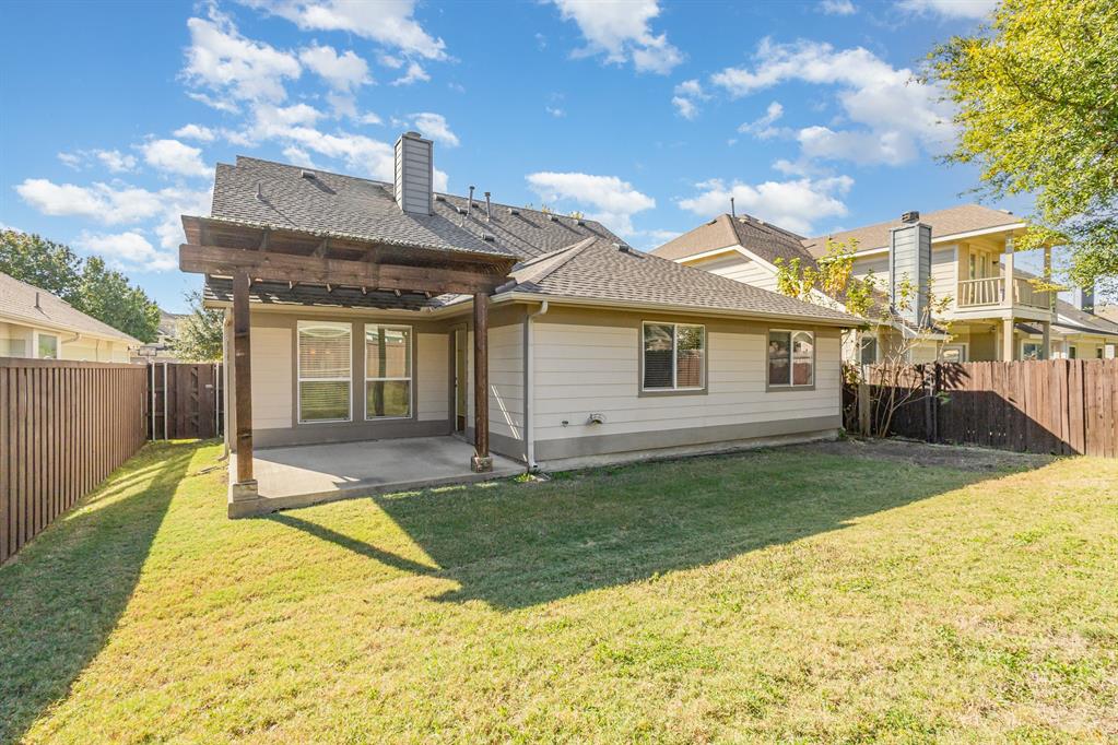 9732 Hedge Bell Drive McKinney, TX 75072 - Photo 23 of 24 a view of a house with a backyard and a patio