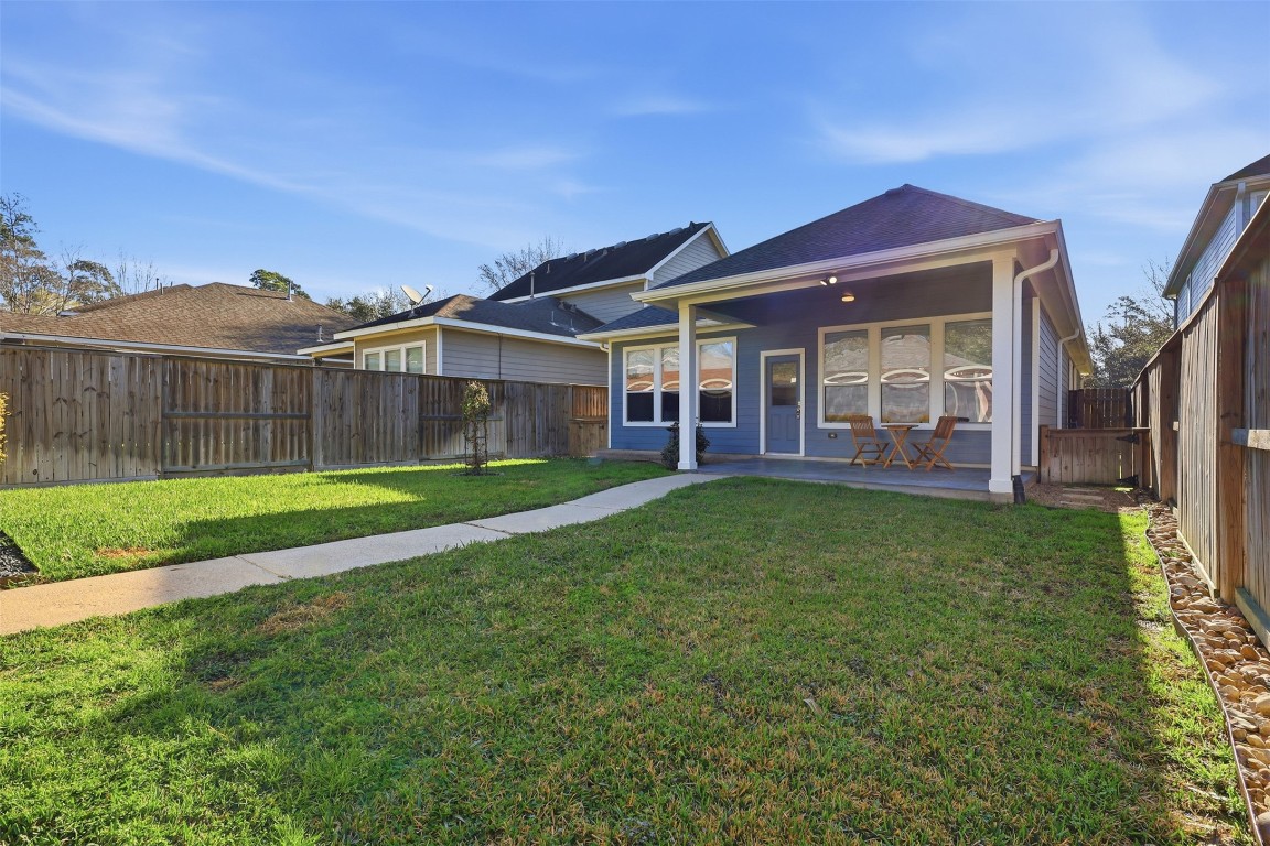 66 Whetstone Ridge Way Spring, TX 77382 - Photo 12 of 39 66 Whetstone Ridge Way has a fenced backyard with covered back porch area.