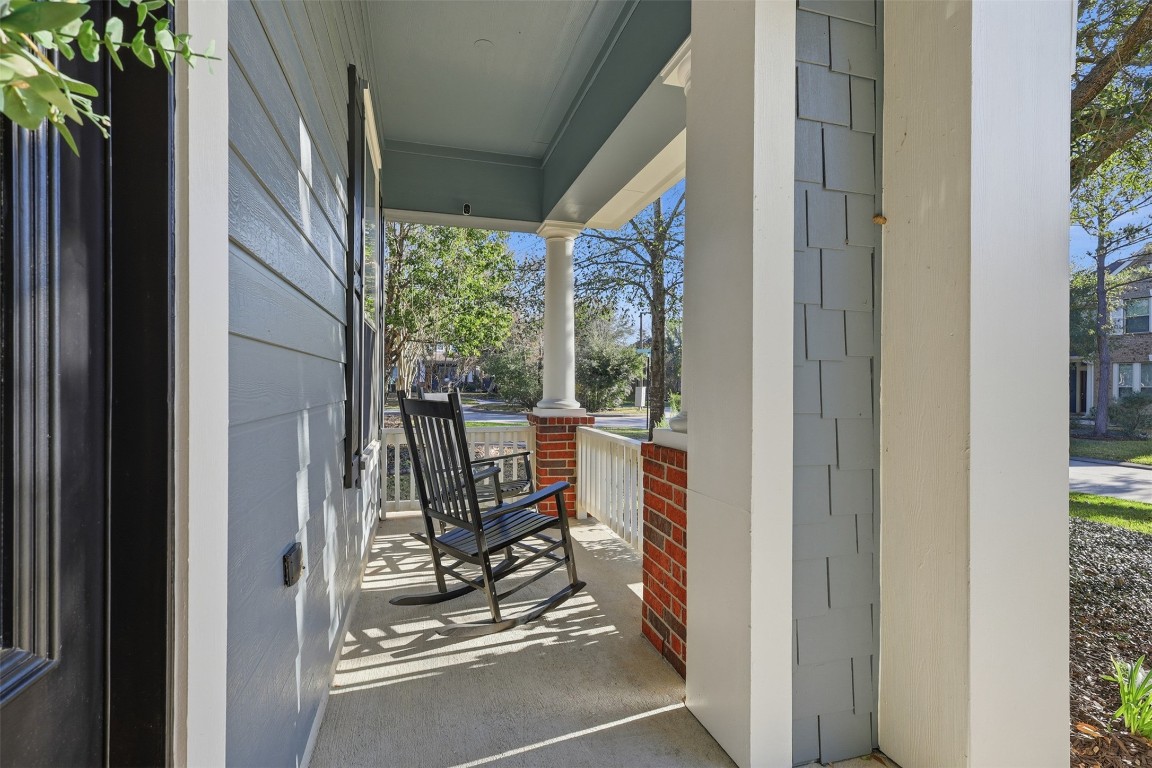66 Whetstone Ridge Way Spring, TX 77382 - Photo 37 of 39 This is a view of the covered front porch space standing by the front door.