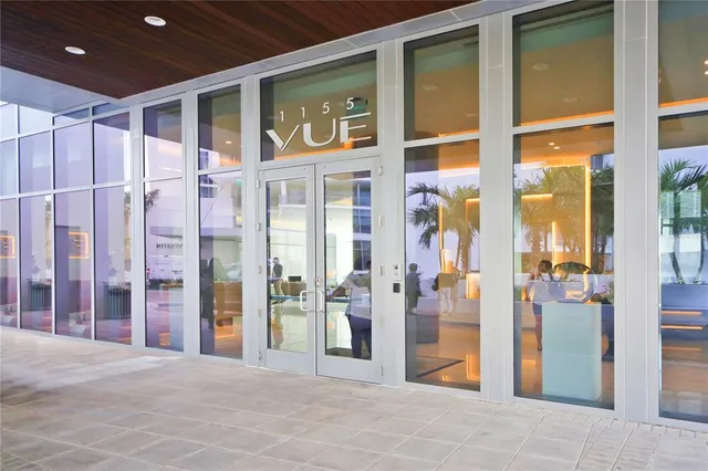 a view of an entryway of a building