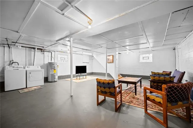 a outdoor space with lots of white furniture