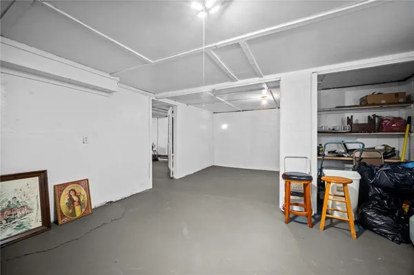 a view of a room with racks