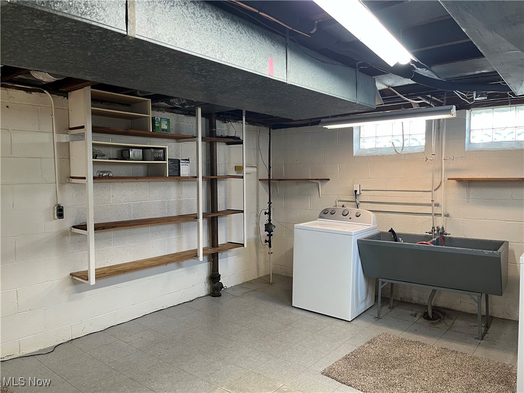 29946 Enid Road Wickliffe, OH 44092 - Photo 46 of 50 Laundry room featuring washer / dryer and sink