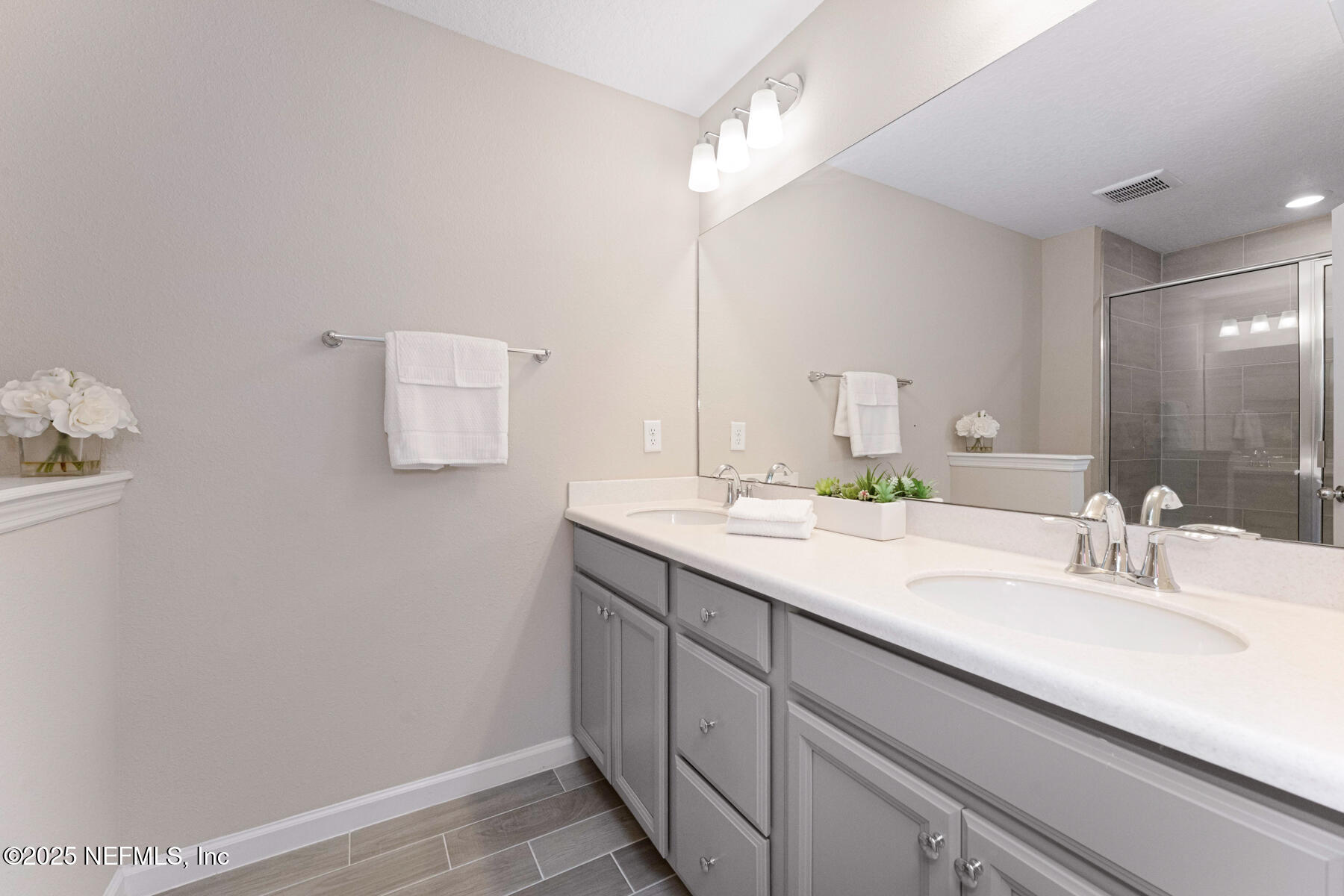 1171 Beach Dune Drive Jacksonville, FL 32233 - Photo 11 of 27 a bathroom with a sink and a mirror