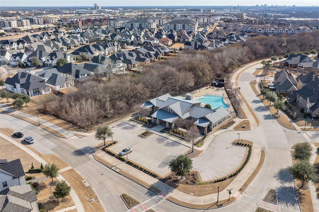 941 Leola Lane Allen, TX 75013 - Photo 34 of 37 an aerial view of a house with a swimming pool and outdoor seating