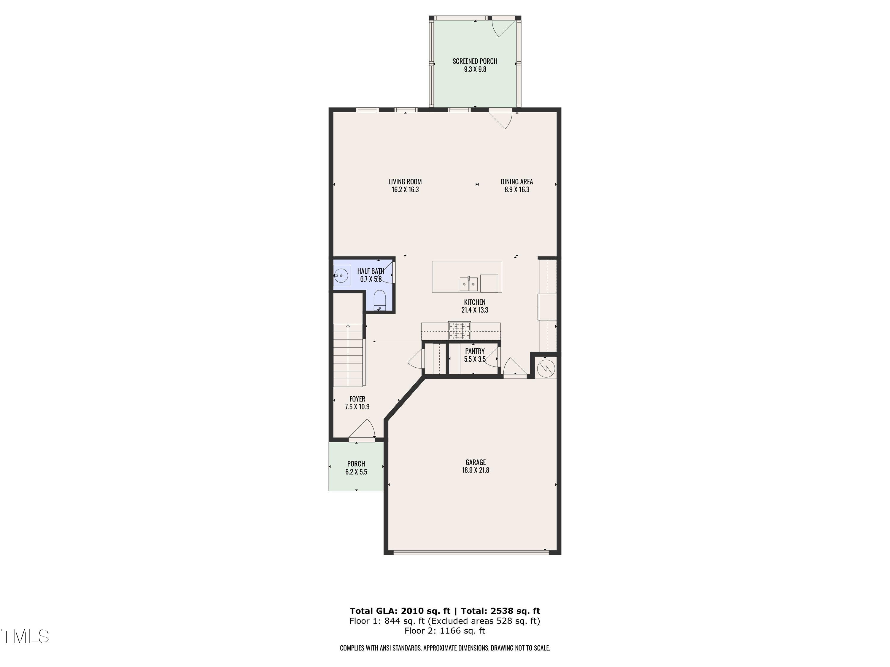 5814 Empathy Lane Raleigh, NC 27616 - Photo 44 of 48 a picture of floor plan